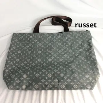 새상품급 russet 라시드 그레이 패턴 나일론 토트백