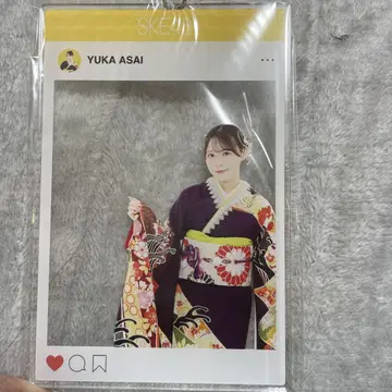 SKE48 아사이 유카 키링 포함 포토 프레임