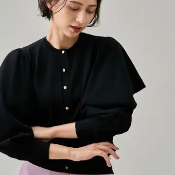 새상품급 아나이 레이온 나일론 슬릿 슬리브 가디건