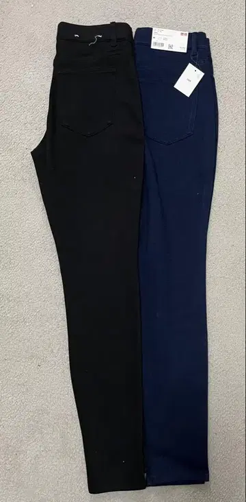 UNIQLO 스트레치 스키니 데님 M 블루 블랙 (2개 세트)