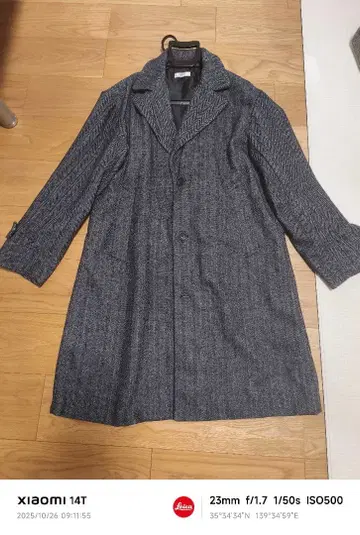 글렌체크 그레이 체스터 코트 175-185