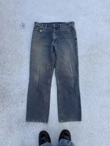 WASHED DENIM 스트레이트 데님 그레이
