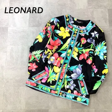 LEONARD 꽃무늬 티셔츠 자켓 긴팔 블랙 계열 카탄