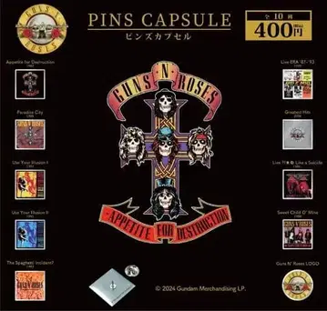 GUNS N' ROSES 핀 배지 핀즈 캡슐 전 10종 세트