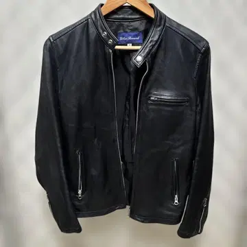 Urban Research 블랙 라무 레더 자켓 더블 지퍼