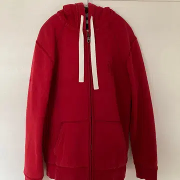 TOMMY HILFIGER 레드 풀 지퍼 후디 L 사이즈