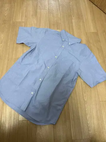 THE NORTH FACE 반팔 셔츠 파란색 버튼 다운 XL