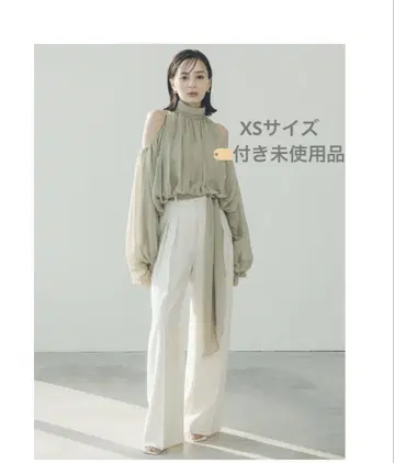 anuans 투 턱 와이드 팬츠 화이트