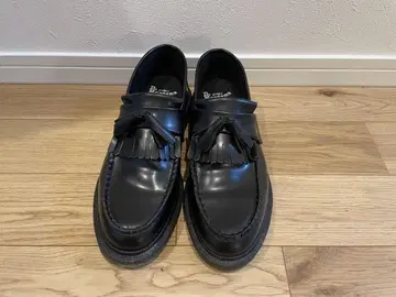 Dr.Martens 닥터마틴 블랙 가죽 프린지 로퍼