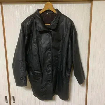 여성용 블랙 가죽 자켓