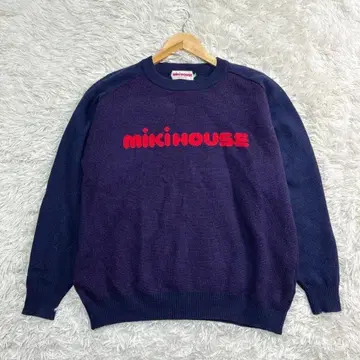 MIKI HOUSE 미키하우스 네이비 로고 스웨터 L~XL 상당