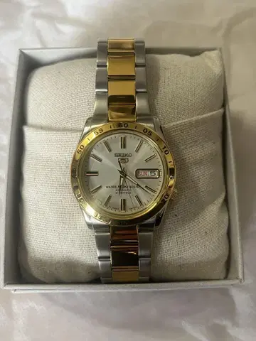 [미사용] SEIKO 자동 와인딩 시계 실버/골드