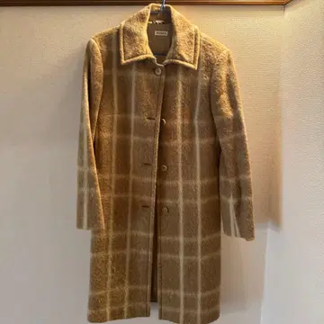 MAX&Co. 체크 무늬 롱 코트