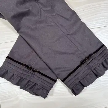 새상품 갤러리 비스콘티 캐주얼 팬츠 울 리본 크롭 기장