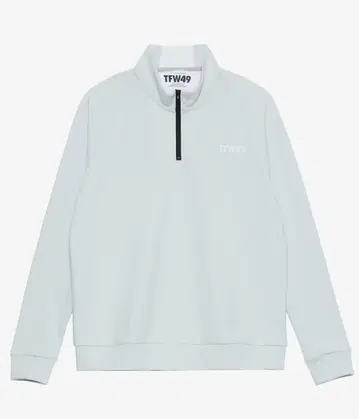 TFW49 MOCK NECK HALF ZIP L/S TEE L.GREY