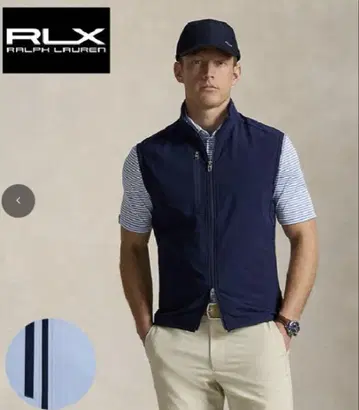 RLX 랄프 로렌 골프웨어 베스트 풀 집업 베스트 L 네이비