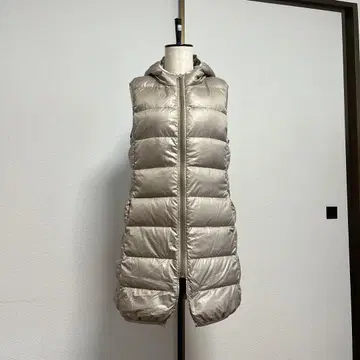 poco &moco 후드 부착 다운 롱 베스트