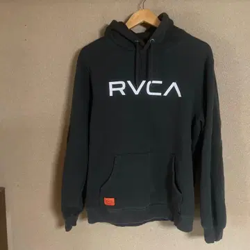 RVCA 프론트 로고 후드 부착 맨투맨 M 사이즈 다크 그레이