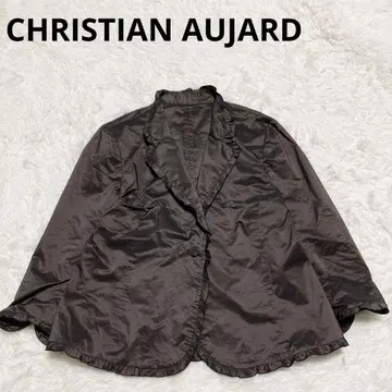 CHRISTIAN AUJARD 프릴 겉옷 자켓 7부 소매 경량 빅