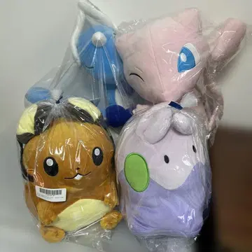 포켓몬 메챠모후굿토 봉제 인형 누메루공 데덴네 학룡 뮤우