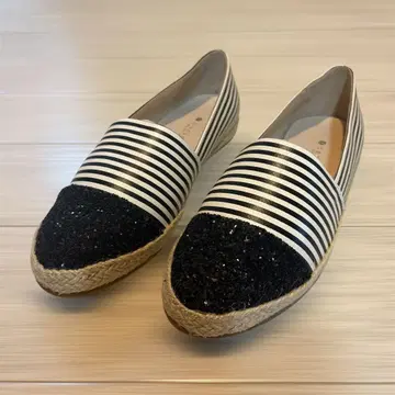 [ 미사용 ] carino 카리노 스트라이프 플랫슈즈 23.5cm