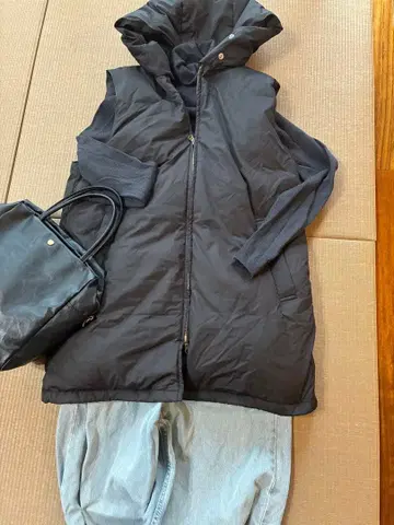 그린 라벨 릴랙싱 다운 베스트 미들 기장