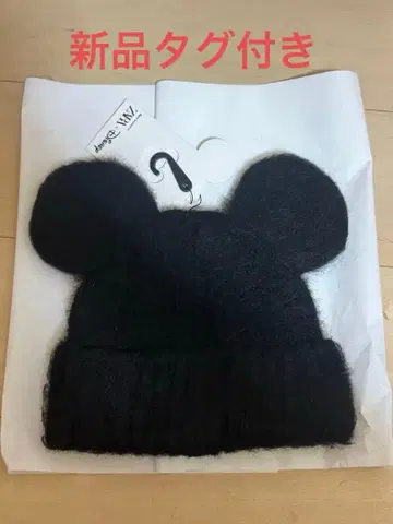 택 포함 새상품 ZARA 해리 램버트 콜라보 미키마우스 귀달이 니트 모자