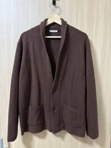 UNITED ARROWS 브라운 헤링본 가디건