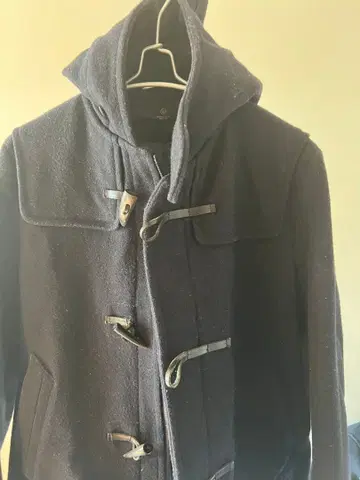 숏 더플 코트 후드 부착 뷰티 앤 유스 M-L 상당 네이비