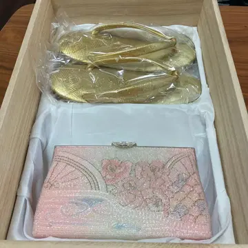 조리 백 세트 일본 정통의상 소품 골드 컬러