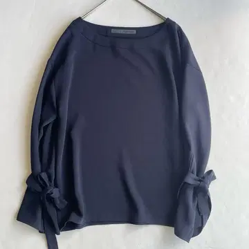 Spick&Span 풀오버 드레이프감 긴팔 네이비