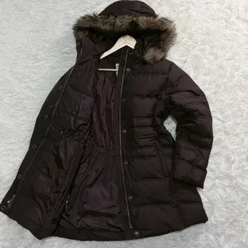Eddie Bauer 다크 브라운 후드 부착 다운 자켓 M 상당