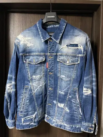 DSQUARED2 데미지 가공 데님 자켓 38