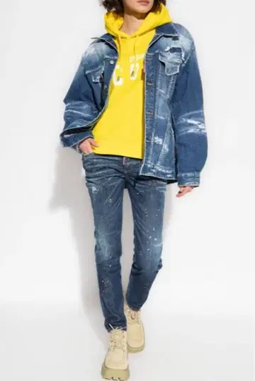 DSQUARED2 데미지 가공 데님 자켓 38