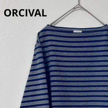 ORCIVAL 스트라이프 바스크 셔츠 보트넥 오르치발 오르치발