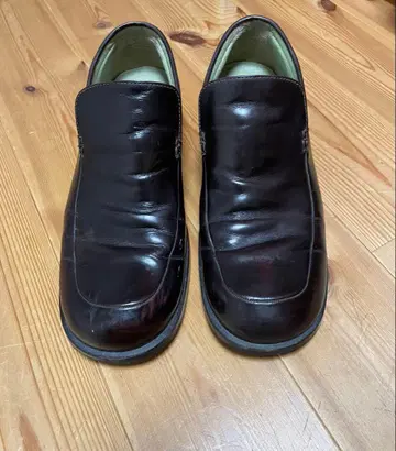 다크 브라운 가죽 로퍼 takeokikuti