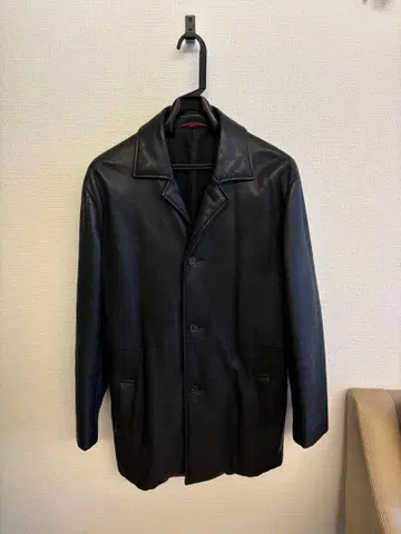 Paul Smith 폴스미스 XL 양가죽 시프스킨 가죽 코트 블랙