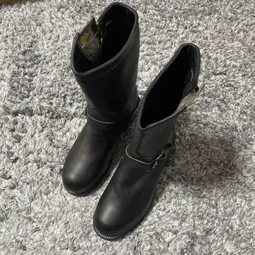 Chippewa 블랙 엔지니어 부츠 8E