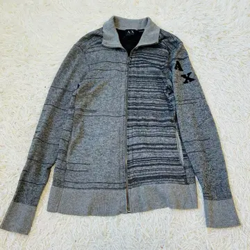 ARMANI 알마니 익스체인지 보더 지퍼 니트 가디건