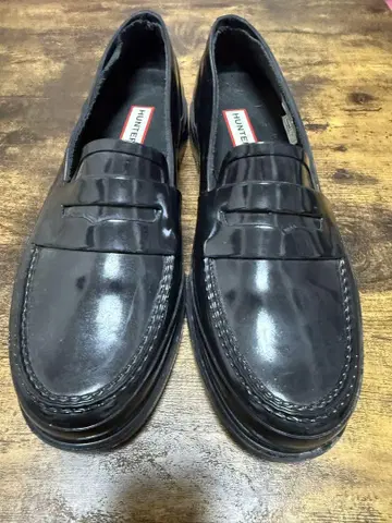 HUNTER 블랙 로퍼 UK 6