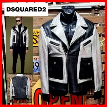 정가 15만 Dsquared2 바이컬러 양가죽 라이더 자켓