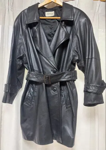 레어 JHA-JHA 천연 가죽 자켓 코트 벨트 포함 vintage