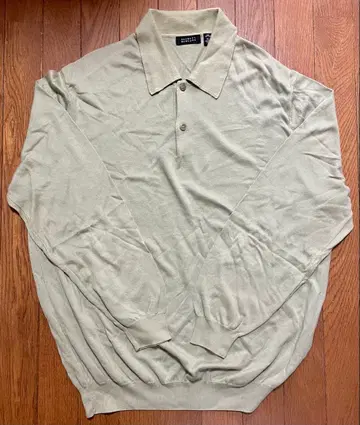 BARNEYS NEW YORK 이탈리아제 코튼 니트 피케 셔츠 XL