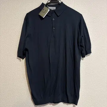 JOHN SMEDLEY 네이비 피케 셔츠 L