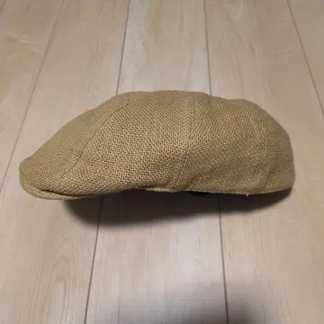 베이지 린넨 헌팅모 사이즈 58.5cm