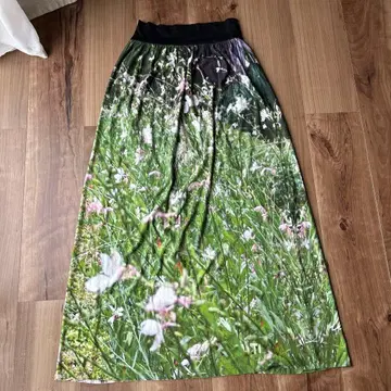 agnes b. 에네스베 전사 프린트 롱 스커트