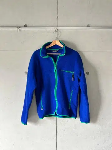 80s Patagonia 풀 집 플리스 USA L 배색