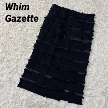 새상품급 Whim Gazette 스커트 튤 프릴 레이스 프린지 36