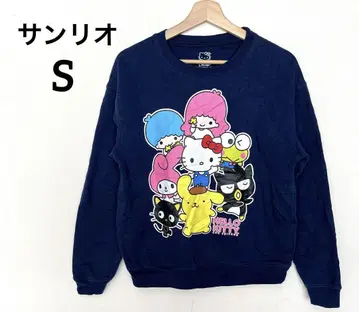 산리오 HELLO KITTY 캐릭터 맨투맨 [ S ] 네이비 속기모
