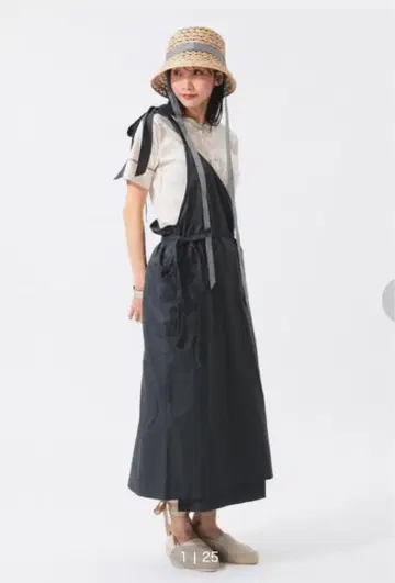 새상품 BEAMS BOY 원숄더 에이프런 원피스